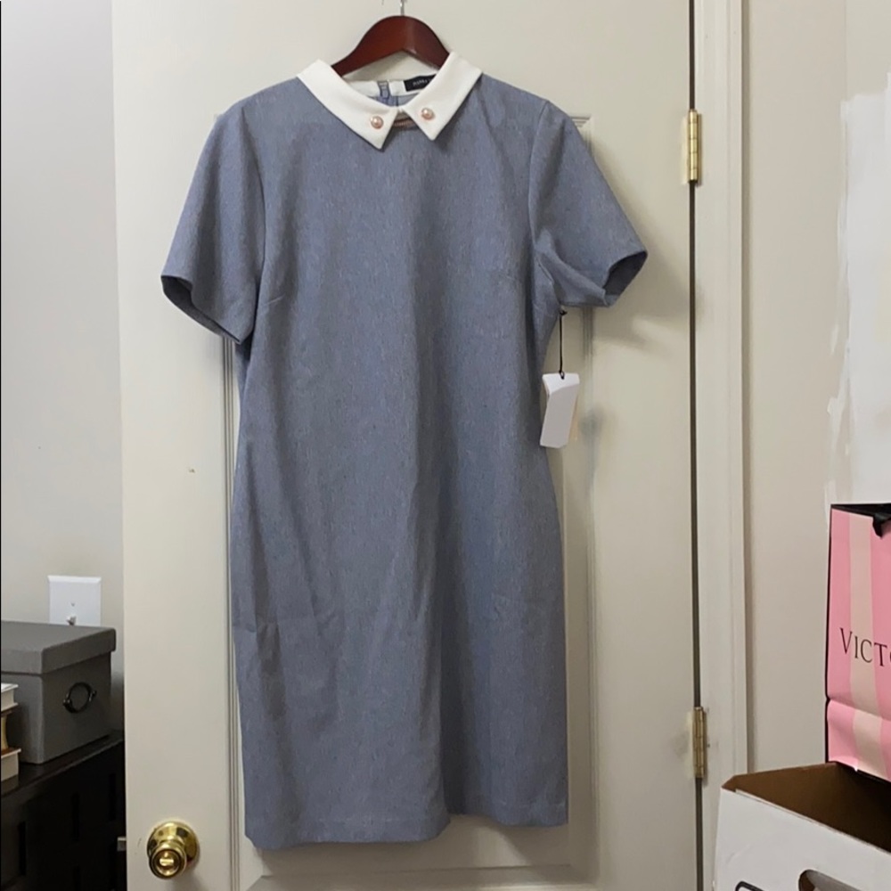 COPY - Ivanka Trump Collared Dress with pearl det…